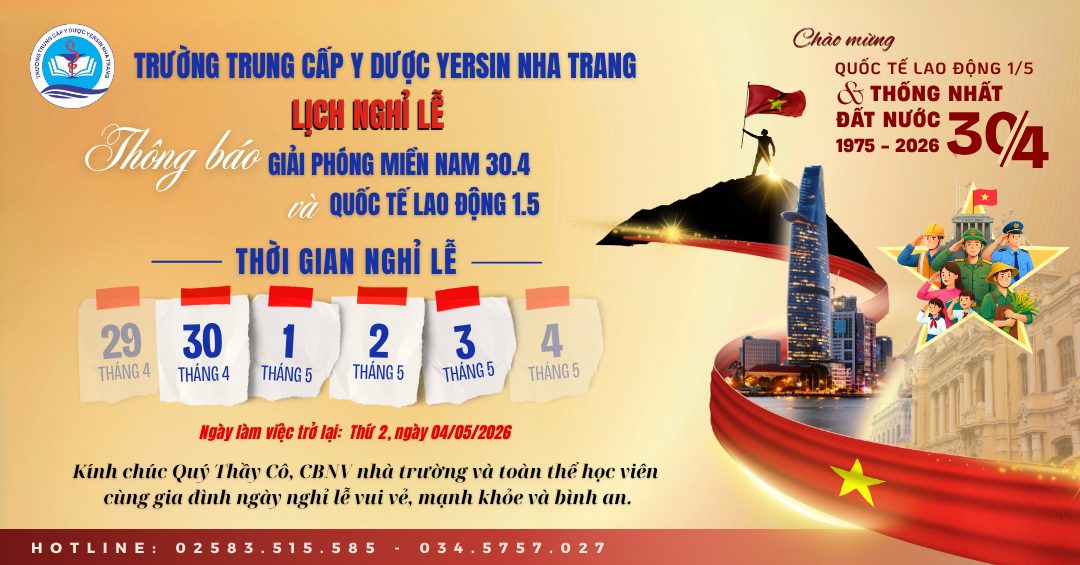 THÔNG BÁO NGHỈ LỄ GIẢI PHÓNG MIỀN NAM 30/04 VÀ QUỐC TẾ LAO ĐỘNG 01/05
